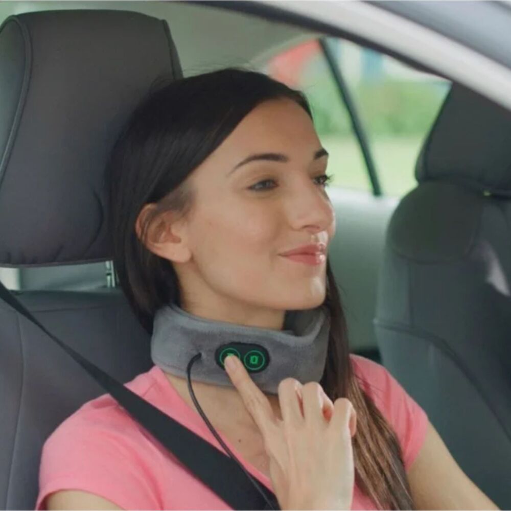 Sharper Image Calming Heat Massaging Neck Wrap Different Settings Relax Therapy